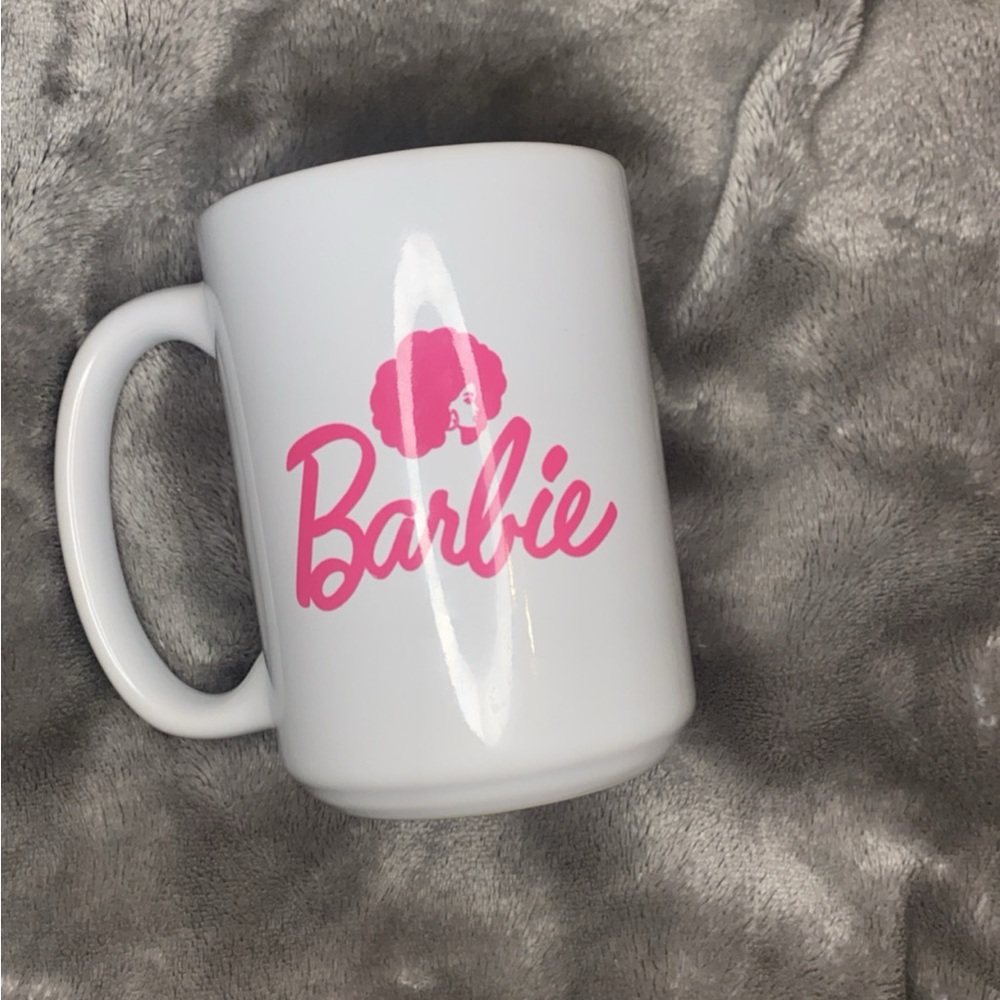 Barbie mug with a black afro girl
